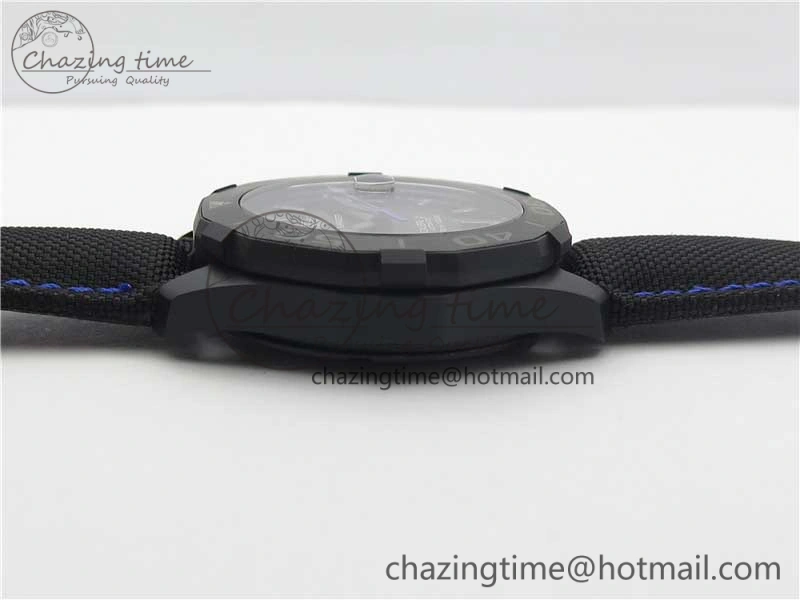 Aquaracer Calibre 5 Blue Carbon TBF 1:1 Best Edition Carbon Dial on Nylon Strap A Upgraded 9676