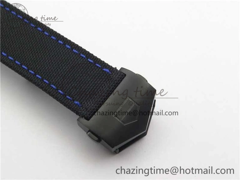 Aquaracer Calibre 5 Blue Carbon TBF 1:1 Best Edition Carbon Dial on Nylon Strap A Upgraded 9676