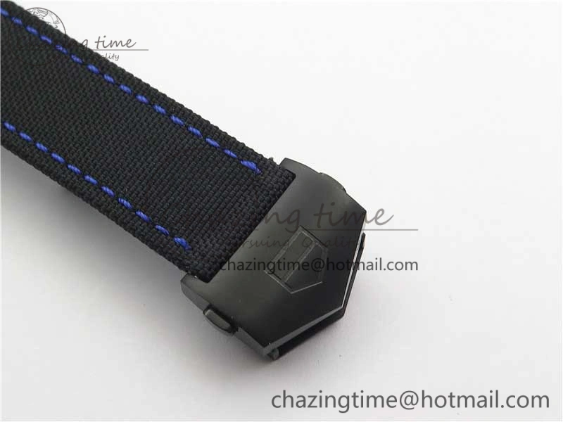 Aquaracer Calibre 5 Blue Carbon TBF 1:1 Best Edition Carbon Dial on Nylon Strap A Upgraded 9676