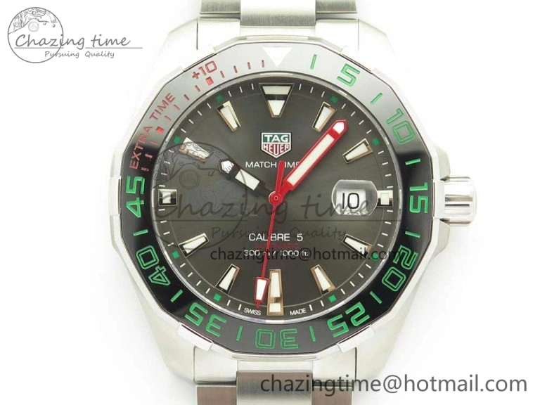 Affordable Aquaracer Calibre 5 CSL 43mm SS GSF 1:1 Best Edition Gray Dial on SS Bracelet A 9683
