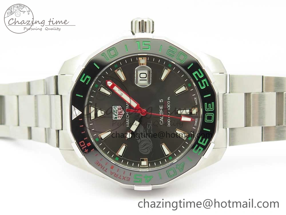 Affordable Aquaracer Calibre 5 CSL 43mm SS GSF 1:1 Best Edition Gray Dial on SS Bracelet A 9683