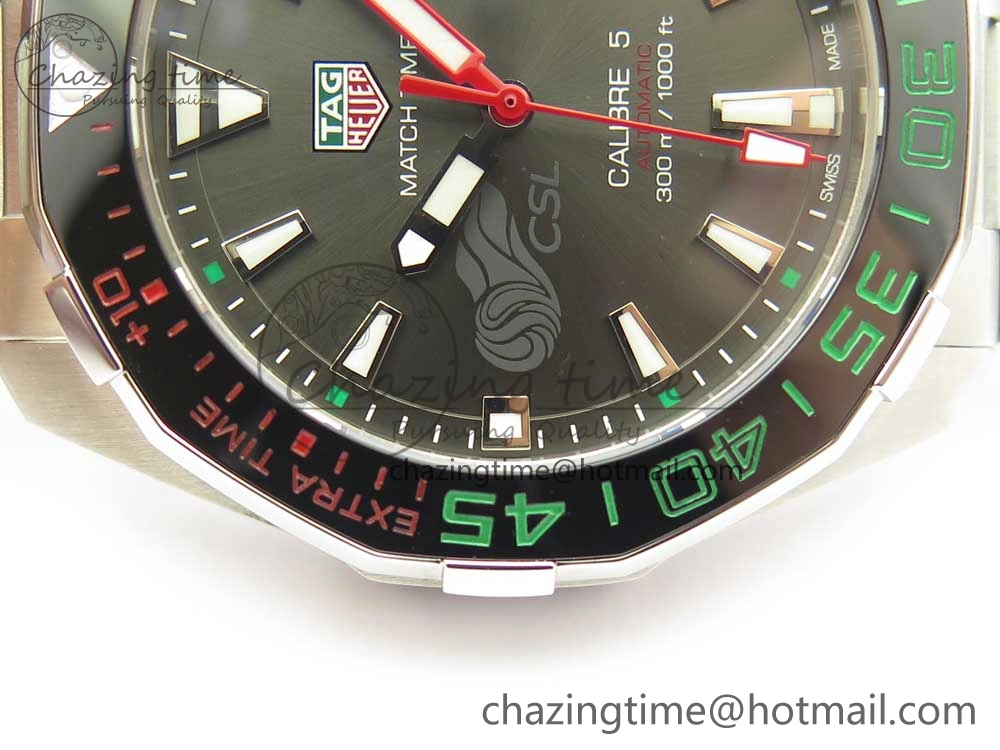 Affordable Aquaracer Calibre 5 CSL 43mm SS GSF 1:1 Best Edition Gray Dial on SS Bracelet A 9683