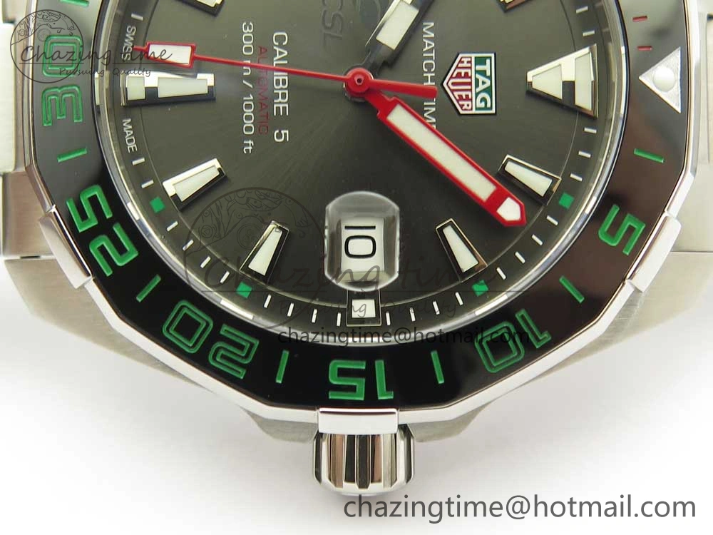 Affordable Aquaracer Calibre 5 CSL 43mm SS GSF 1:1 Best Edition Gray Dial on SS Bracelet A 9683