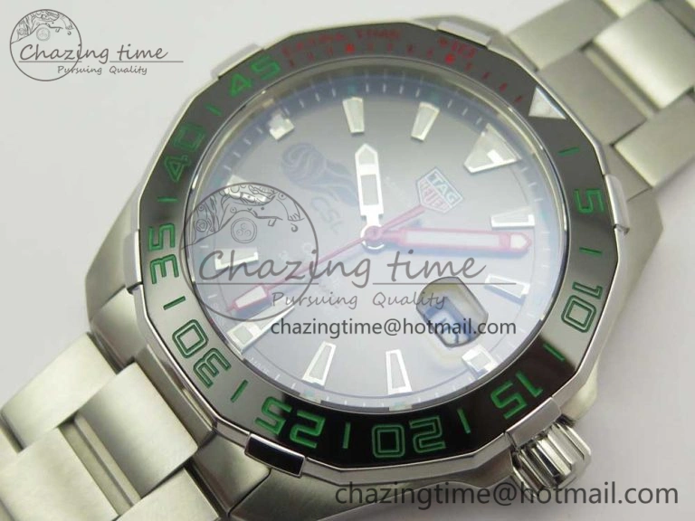 Affordable Aquaracer Calibre 5 CSL 43mm SS GSF 1:1 Best Edition Gray Dial on SS Bracelet A 9683