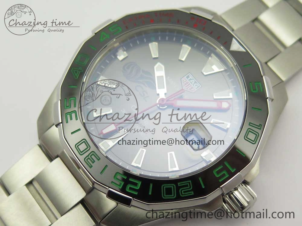 Affordable Aquaracer Calibre 5 CSL 43mm SS GSF 1:1 Best Edition Gray Dial on SS Bracelet A 9683