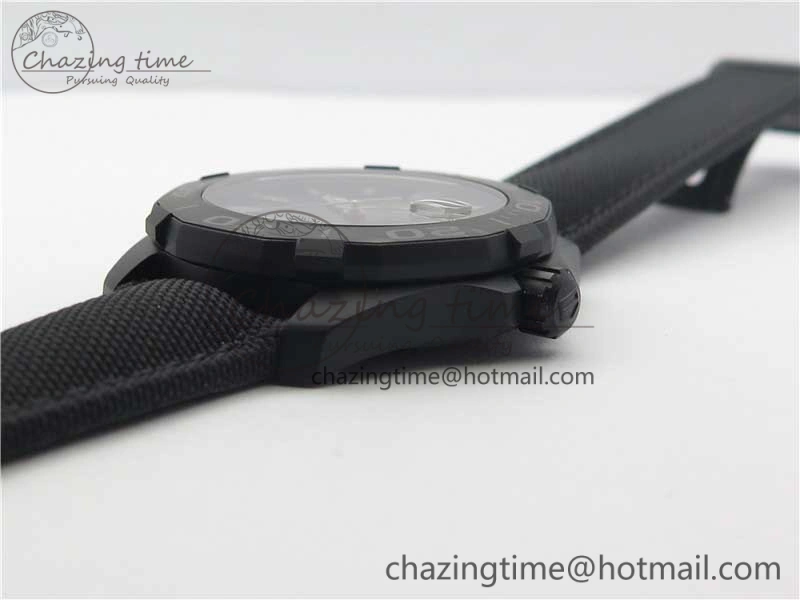 Aquaracer Calibre 5 Gold Carbon TBF 1:1 Best Edition Carbon Dial on Nylon Strap A Premium 9675