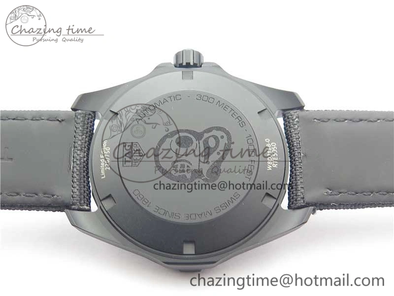 Aquaracer Calibre 5 Gold Carbon TBF 1:1 Best Edition Carbon Dial on Nylon Strap A Premium 9675