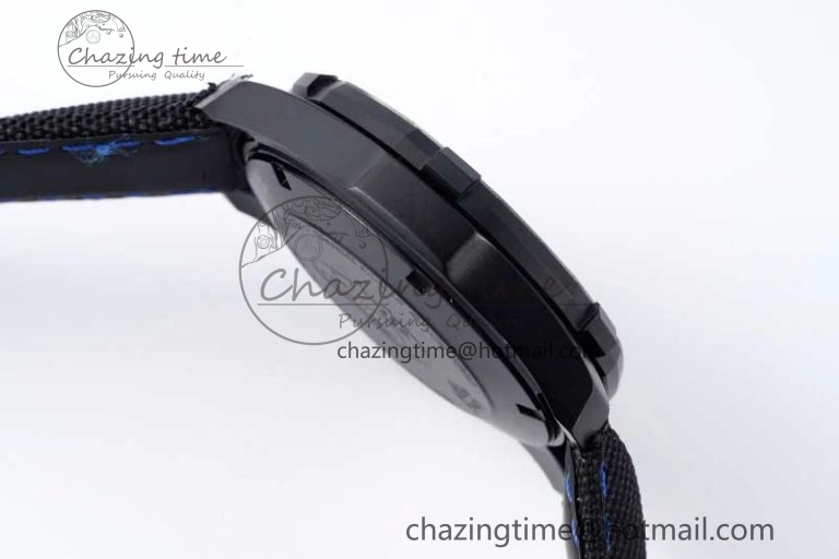 Reliable Aquaracer Calibre 5 PVD 41mm TARF 1:1 Best Edition Carbon Blue Dial on Black Nylon Strap SW 9655