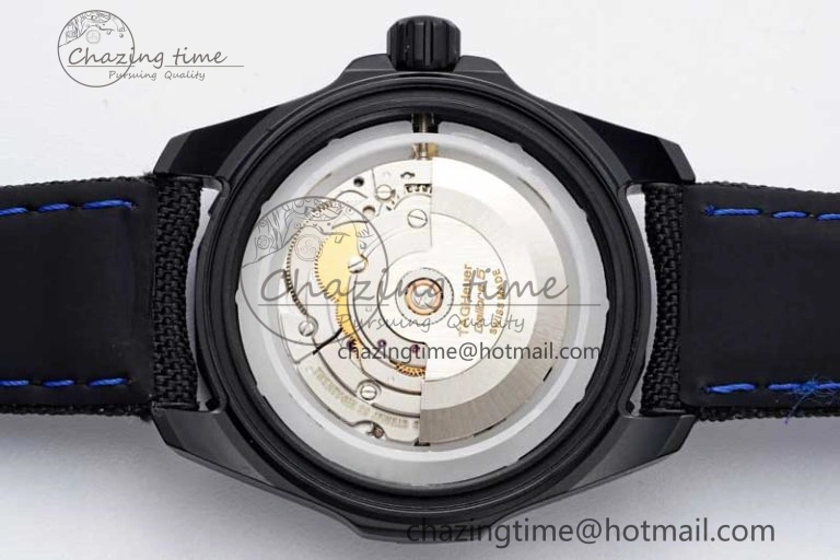 Reliable Aquaracer Calibre 5 PVD 41mm TARF 1:1 Best Edition Carbon Blue Dial on Black Nylon Strap SW 9655