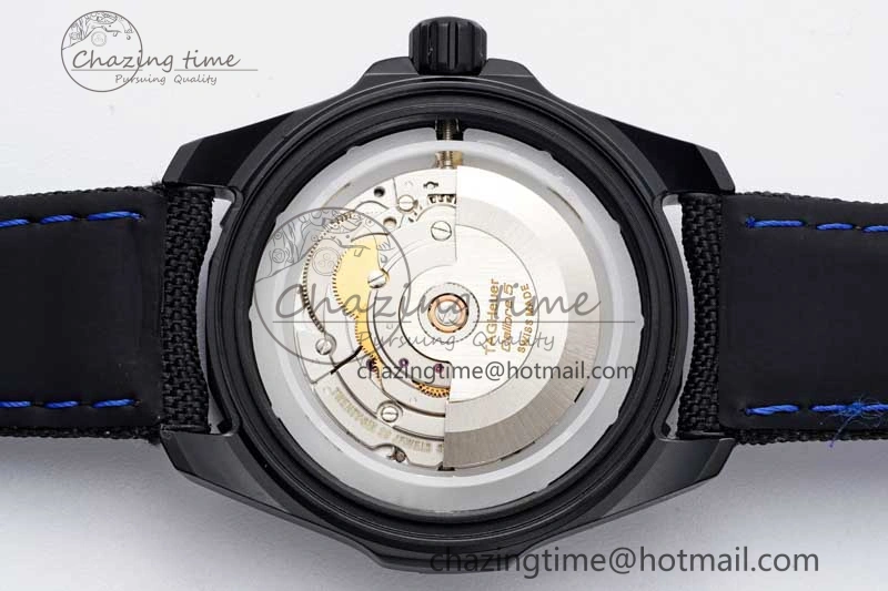Reliable Aquaracer Calibre 5 PVD 41mm TARF 1:1 Best Edition Carbon Blue Dial on Black Nylon Strap SW 9655