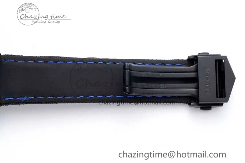Reliable Aquaracer Calibre 5 PVD 41mm TARF 1:1 Best Edition Carbon Blue Dial on Black Nylon Strap SW 9655