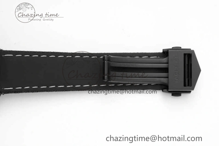 Aquaracer Calibre 5 PVD 41mm TARF 1:1 Best Edition Carbon RG Dial on Black Nylon Strap SW TechFriendly 9654