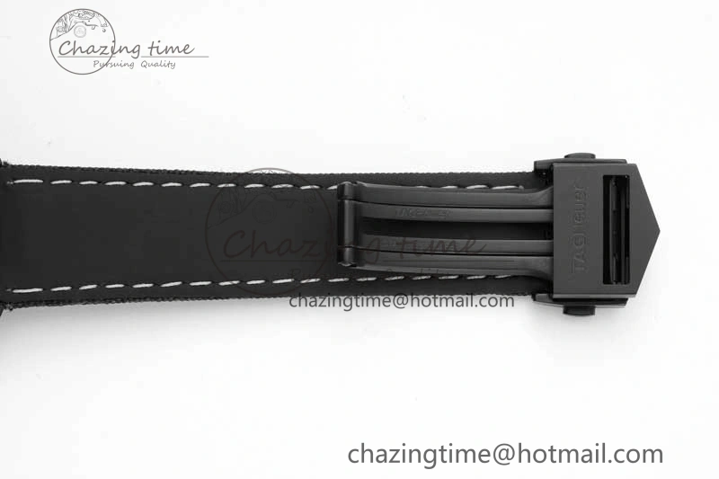 Aquaracer Calibre 5 PVD 41mm TARF 1:1 Best Edition Carbon RG Dial on Black Nylon Strap SW TechFriendly 9654