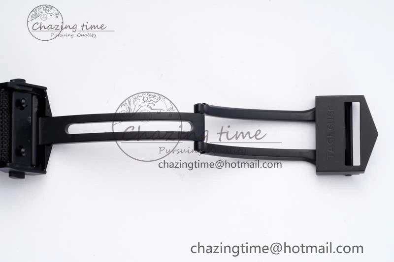 Aquaracer Calibre 5 PVD 41mm TARF 1:1 Best Edition Carbon RG Dial on Black Nylon Strap SW TechFriendly 9654