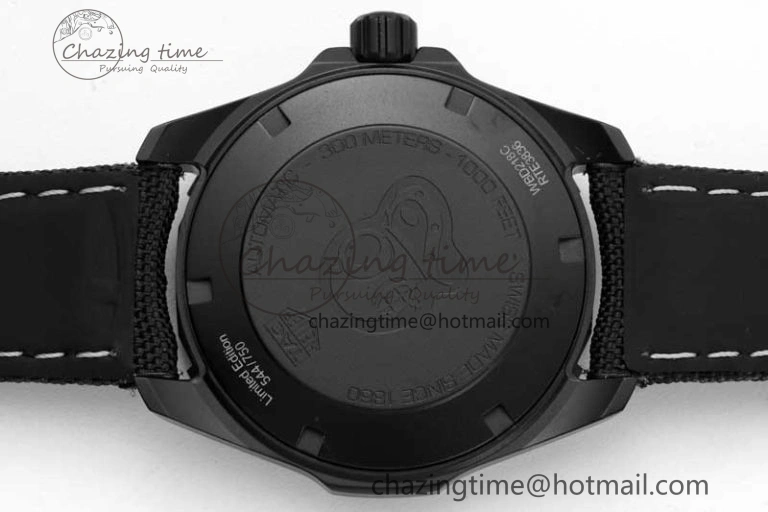 Aquaracer Calibre 5 PVD 41mm TARF 1:1 Best Edition Carbon RG Dial on Black Nylon Strap SW TechFriendly 9654