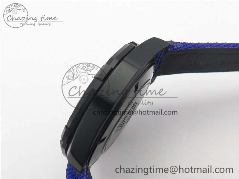 Compact Aquaracer Calibre 5 PVD 43mm V6F 1:1 Best Edition Black Blue Dial on Blue Nylon Strap A 9681