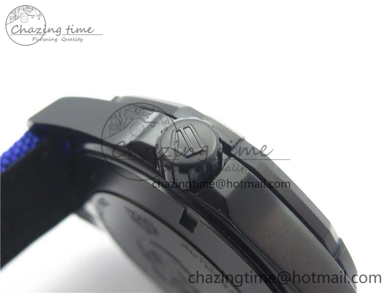 Compact Aquaracer Calibre 5 PVD 43mm V6F 1:1 Best Edition Black Blue Dial on Blue Nylon Strap A 9681