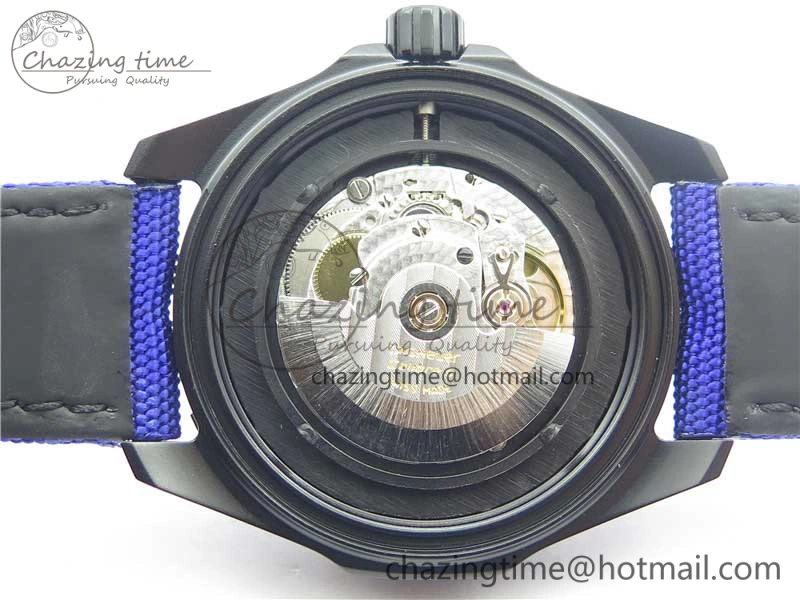 Compact Aquaracer Calibre 5 PVD 43mm V6F 1:1 Best Edition Black Blue Dial on Blue Nylon Strap A 9681