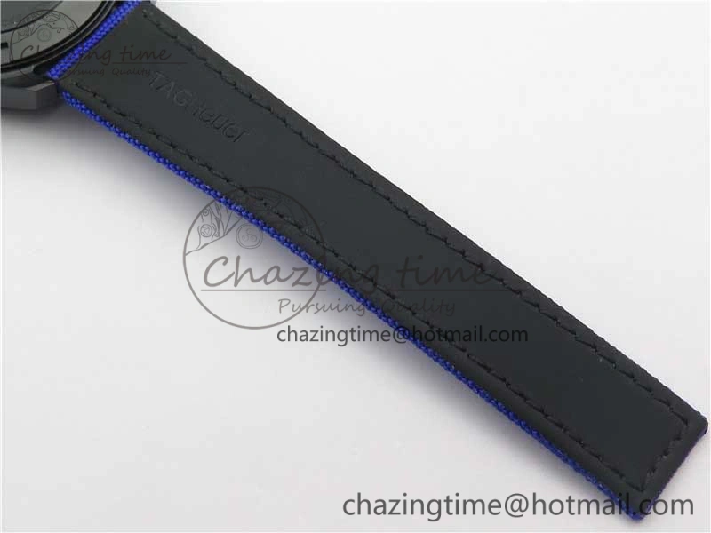 Compact Aquaracer Calibre 5 PVD 43mm V6F 1:1 Best Edition Black Blue Dial on Blue Nylon Strap A 9681