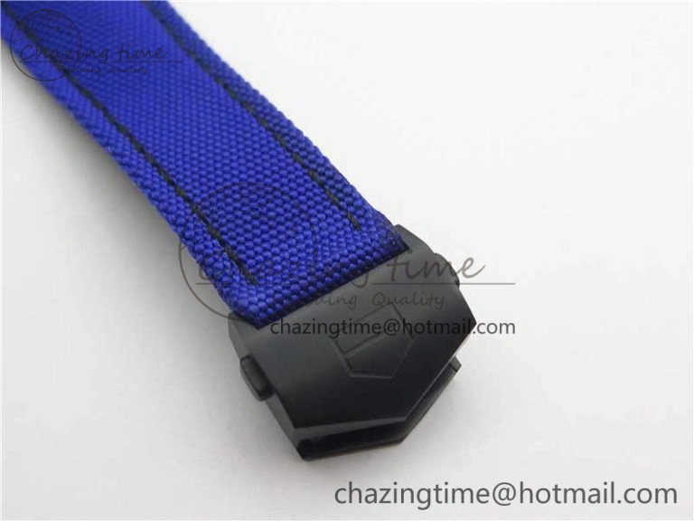 Compact Aquaracer Calibre 5 PVD 43mm V6F 1:1 Best Edition Black Blue Dial on Blue Nylon Strap A 9681