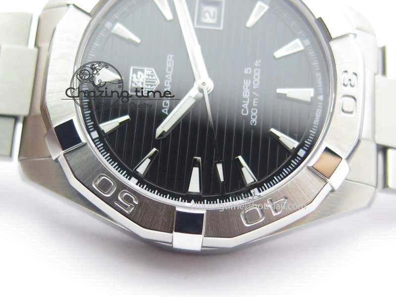 Modern Aquaracer Calibre 5 SS 1:1 Best Edition Black Dial On SS Bracelet A 9706