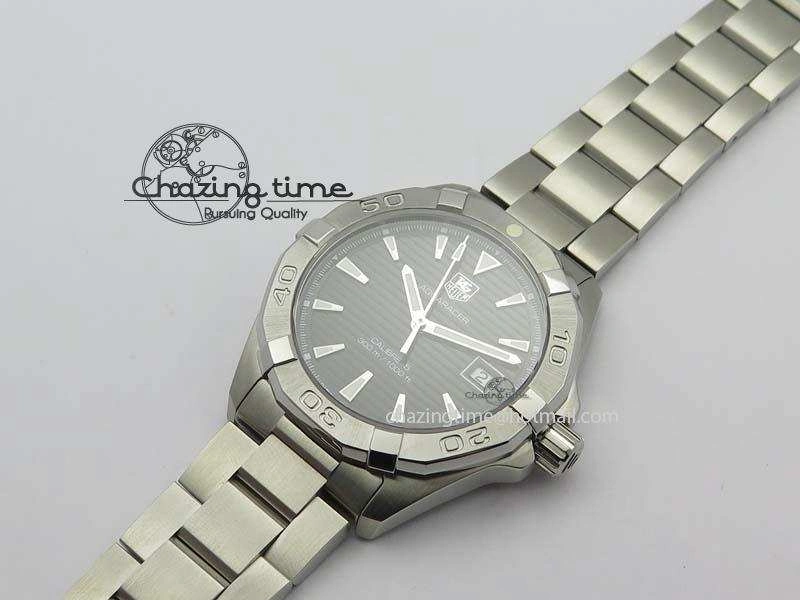 Modern Aquaracer Calibre 5 SS 1:1 Best Edition Black Dial On SS Bracelet A 9706