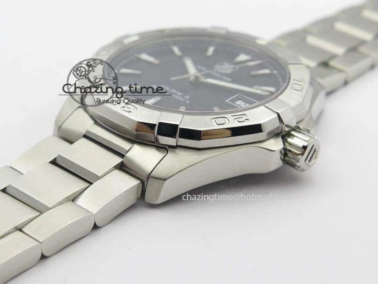 Modern Aquaracer Calibre 5 SS 1:1 Best Edition Black Dial On SS Bracelet A 9706