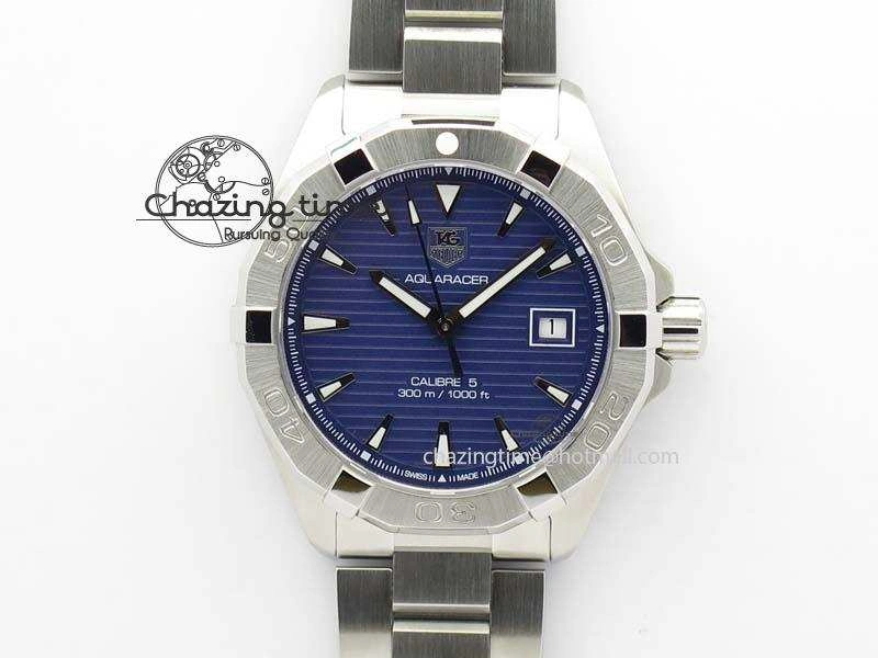 Aquaracer Calibre 5 SS 1:1 Best Edition Blue Dial On SS Bracelet A Attractive 9702