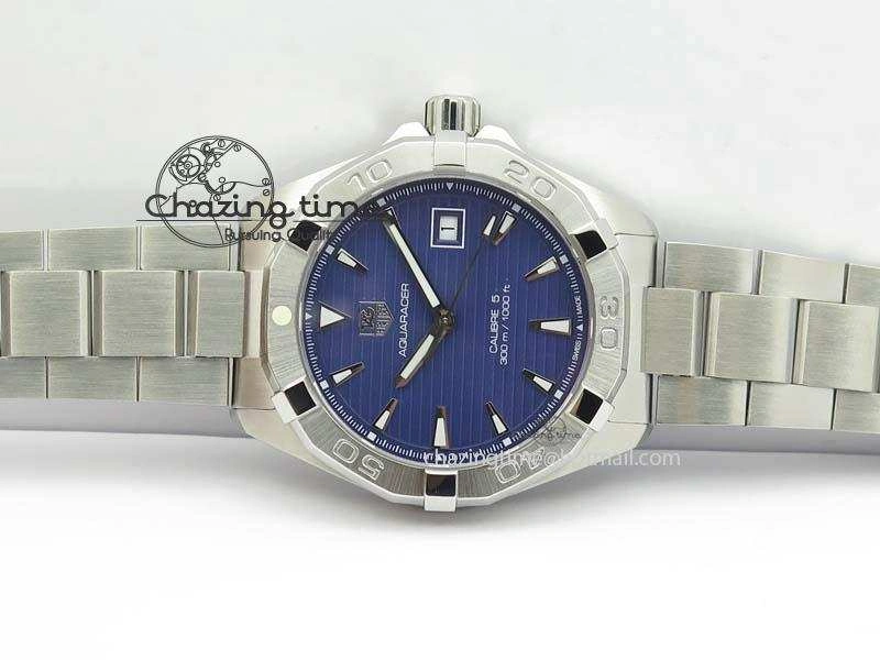 Aquaracer Calibre 5 SS 1:1 Best Edition Blue Dial On SS Bracelet A Attractive 9702
