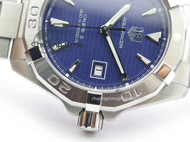 Aquaracer Calibre 5 SS 1:1 Best Edition Blue Dial On SS Bracelet A Attractive 9702
