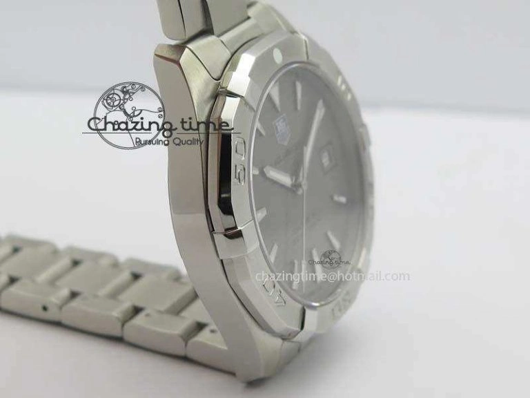 Resilient Aquaracer Calibre 5 SS 1:1 Best Edition Gray Dial On SS Bracelet A 9703