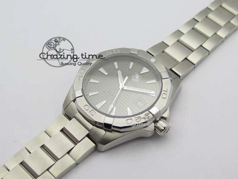 Resilient Aquaracer Calibre 5 SS 1:1 Best Edition Gray Dial On SS Bracelet A 9703