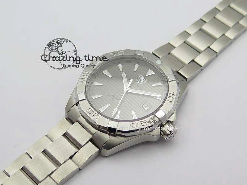 Resilient Aquaracer Calibre 5 SS 1:1 Best Edition Gray Dial On SS Bracelet A 9703