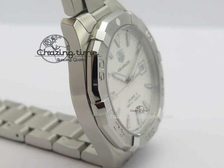 Aquaracer Calibre 5 SS 1:1 Best Edition White Dial On SS Bracelet A Tailored 9701
