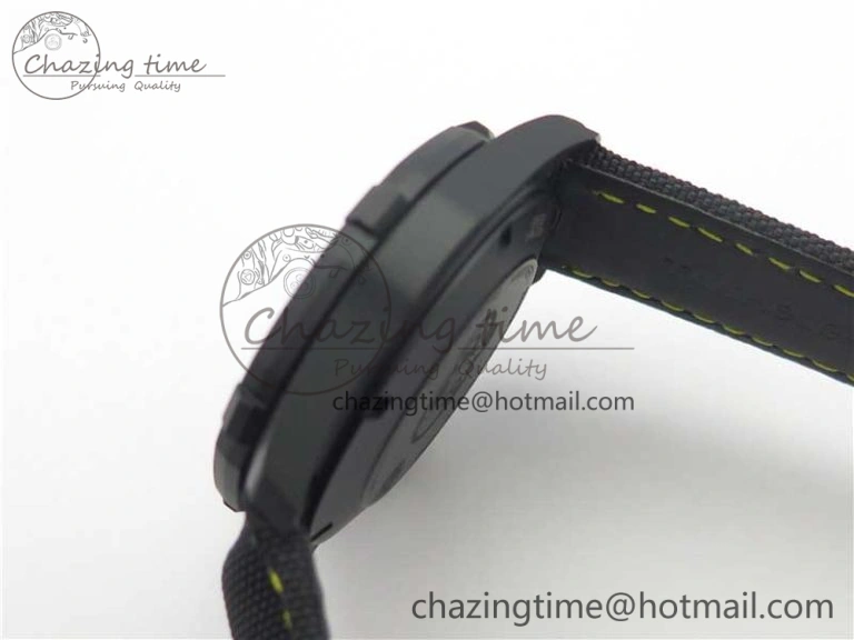 GoodFit Aquaracer Calibre 5 Yellow Carbon TBF 1:1 Best Edition Carbon Dial on Nylon Strap A 9677