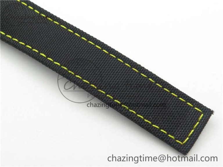 GoodFit Aquaracer Calibre 5 Yellow Carbon TBF 1:1 Best Edition Carbon Dial on Nylon Strap A 9677