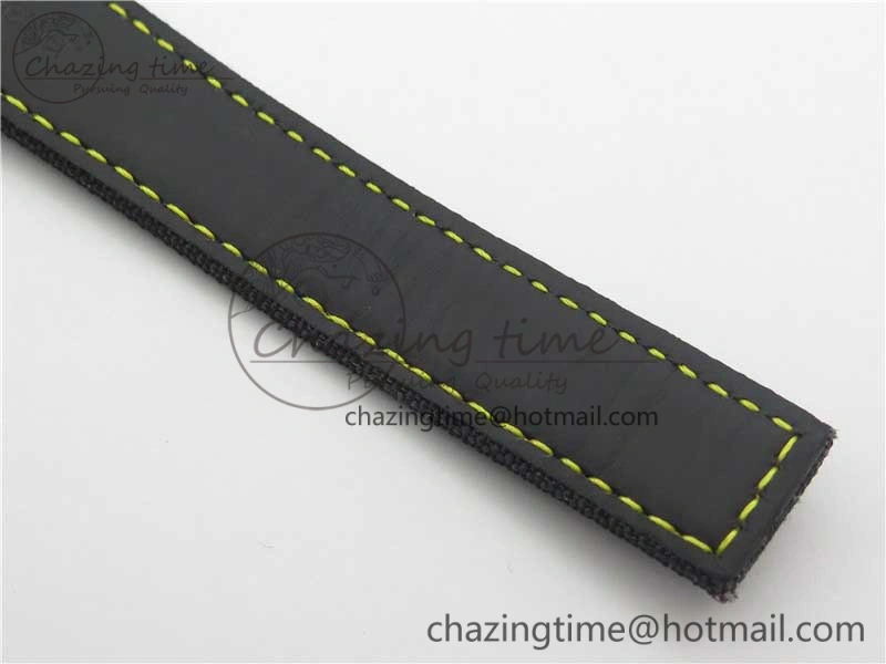 GoodFit Aquaracer Calibre 5 Yellow Carbon TBF 1:1 Best Edition Carbon Dial on Nylon Strap A 9677