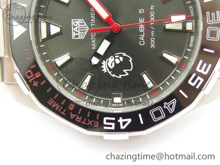 EasyMatch Aquaracer English Premier League Limited 43mm SS GSF 1:1 Best Edition Gray Dial on SS Bracelet A 9679
