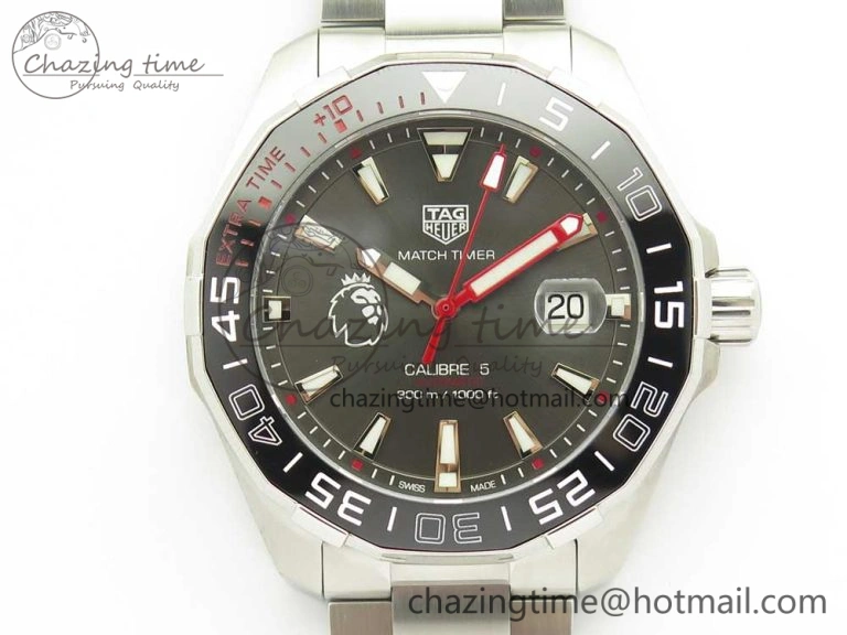EasyMatch Aquaracer English Premier League Limited 43mm SS GSF 1:1 Best Edition Gray Dial on SS Bracelet A 9679