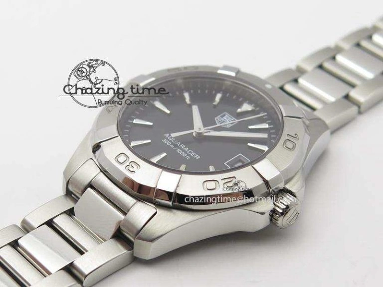 Upgraded Aquaracer Ladies SS Black Stick Markers Dial On SS Bracelet Swiss Quartz 9711
