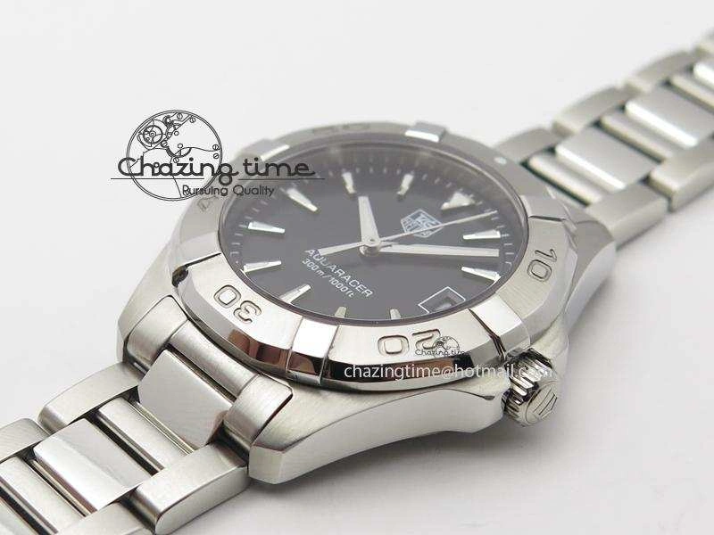 Upgraded Aquaracer Ladies SS Black Stick Markers Dial On SS Bracelet Swiss Quartz 9711