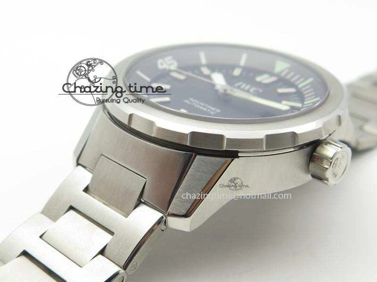 Practical Aquatimer Automatic IW329002 V6F 1:1 Best Edition Black Dial On SS Bracelet MIYOTA 7317