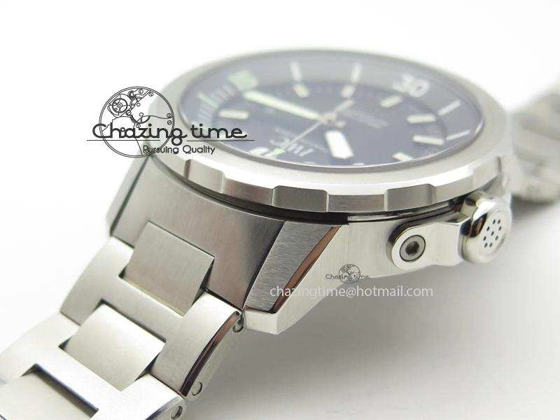 Practical Aquatimer Automatic IW329002 V6F 1:1 Best Edition Black Dial On SS Bracelet MIYOTA 7317