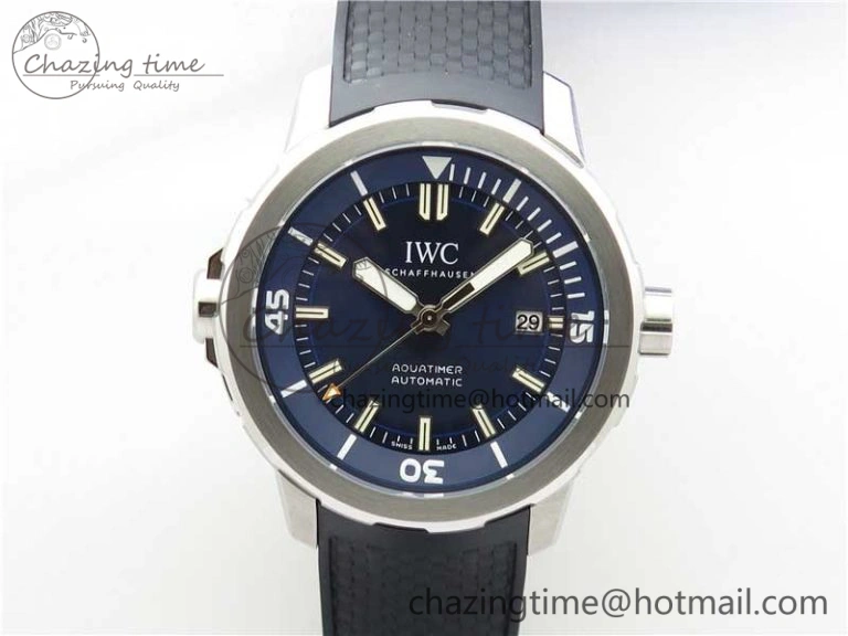 Aquatimer Automatic IW329004 V6F 1:1 Best Edition Blue Dial on Rubber Strap MIYOTA Breathable 7095