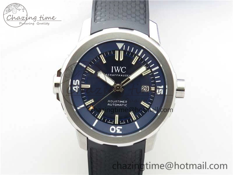 Aquatimer Automatic IW329004 V6F 1:1 Best Edition Blue Dial on Rubber Strap MIYOTA Breathable 7095