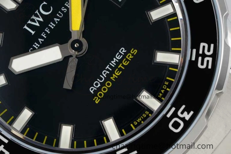Aquatimer Automatic SS RSF 1:1 Best Edition Black Yellow Dial on SS Bracelet A Efficient 7071