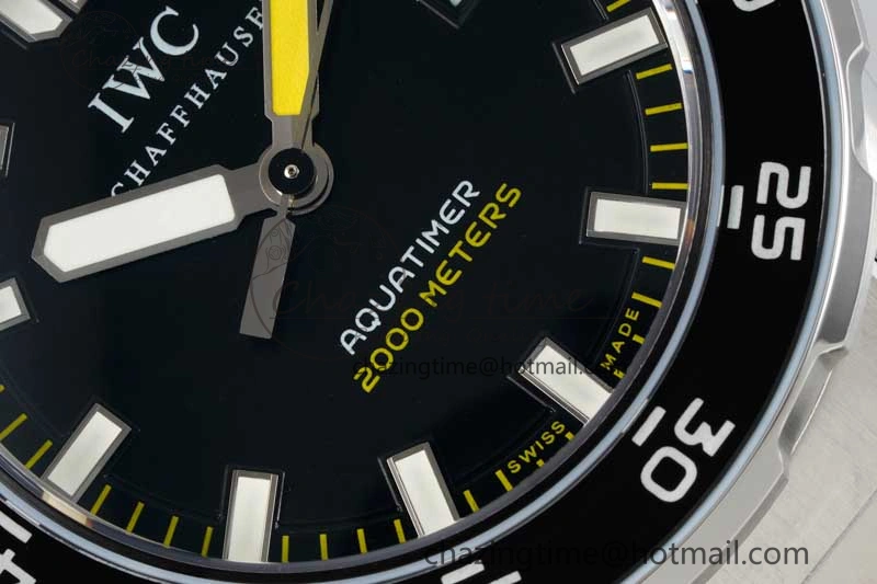 Aquatimer Automatic SS RSF 1:1 Best Edition Black Yellow Dial on SS Bracelet A Efficient 7071