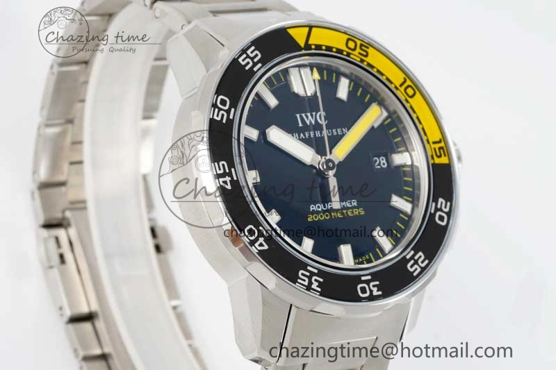 Aquatimer Automatic SS RSF 1:1 Best Edition Black Yellow Dial on SS Bracelet A Efficient 7071