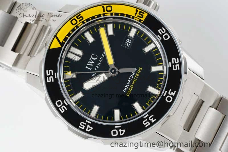 Aquatimer Automatic SS RSF 1:1 Best Edition Black Yellow Dial on SS Bracelet A Efficient 7071