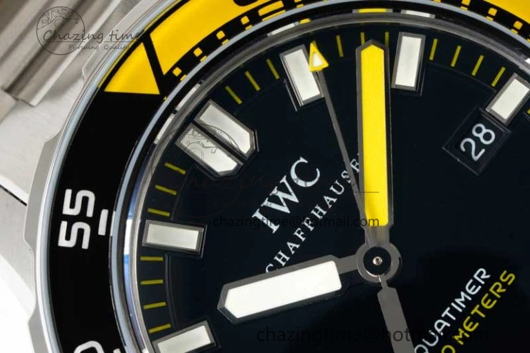 Aquatimer Automatic SS RSF 1:1 Best Edition Black Yellow Dial on SS Bracelet A Efficient 7071